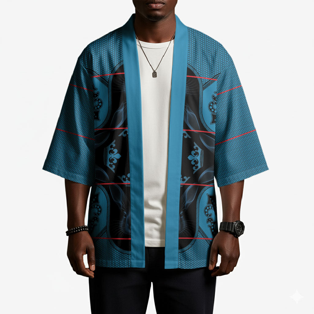 Bafokeng Rabbit Crown Palesa ea kharanium Kimono Blue Seanamarena Basotho Blanket Inspired