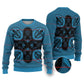 Bafokeng Rabbit Crown Palesa ea kharanium Ugly Christmas Sweater Blue Seanamarena Basotho Blanket Inspired