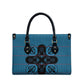 Bafokeng Rabbit Crown Palesa ea kharanium Leather Bag Blue Seanamarena Basotho Blanket Inspired