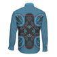 Bafokeng Rabbit Crown Palesa ea kharanium Long Sleeve Button Shirt Blue Seanamarena Basotho Blanket Inspired