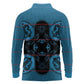 Bafokeng Rabbit Crown Palesa ea kharanium Long Sleeve Polo Shirt Blue Seanamarena Basotho Blanket Inspired