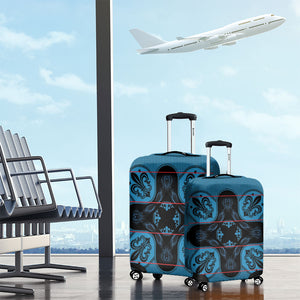 Bafokeng Rabbit Crown Palesa ea kharanium Luggage Cover Blue Seanamarena Basotho Blanket Inspired