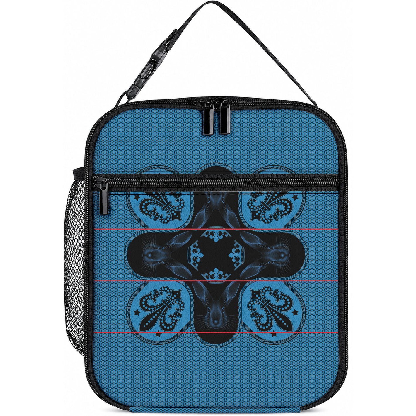 Bafokeng Rabbit Crown Palesa ea kharanium Lunch Bag Blue Seanamarena Basotho Blanket Inspired