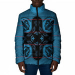 Bafokeng Rabbit Crown Palesa ea kharanium Padded Jacket Blue Seanamarena Basotho Blanket Inspired