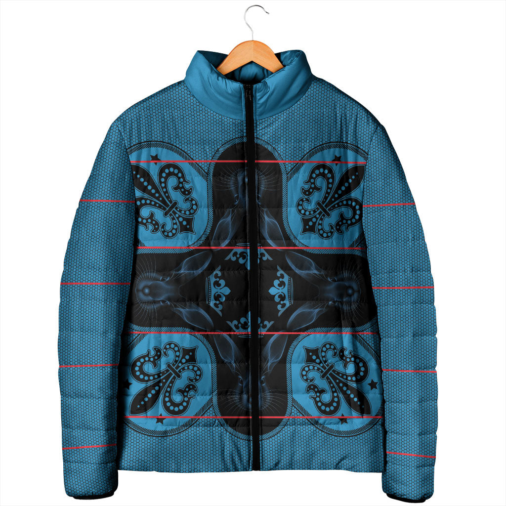 Bafokeng Rabbit Crown Palesa ea kharanium Padded Jacket Blue Seanamarena Basotho Blanket Inspired
