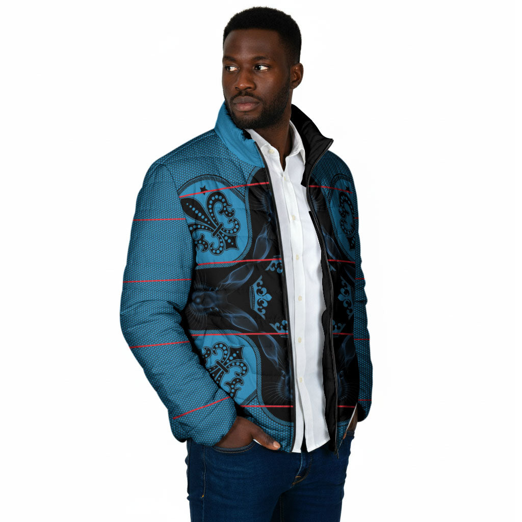 Bafokeng Rabbit Crown Palesa ea kharanium Padded Jacket Blue Seanamarena Basotho Blanket Inspired