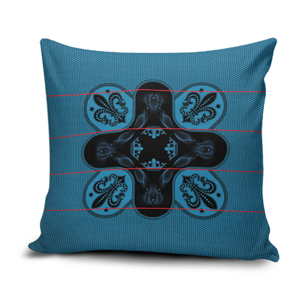 Bafokeng Rabbit Crown Palesa ea kharanium Pillow Cover Blue Seanamarena Basotho Blanket Inspired