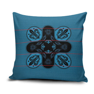 Bafokeng Rabbit Crown Palesa ea kharanium Pillow Cover Blue Seanamarena Basotho Blanket Inspired