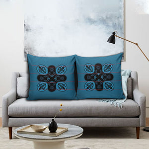 Bafokeng Rabbit Crown Palesa ea kharanium Pillow Cover Blue Seanamarena Basotho Blanket Inspired