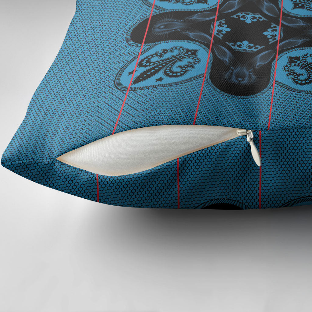 Bafokeng Rabbit Crown Palesa ea kharanium Pillow Cover Blue Seanamarena Basotho Blanket Inspired