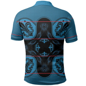 Bafokeng Rabbit Crown Palesa ea kharanium Polo Shirt Blue Seanamarena Basotho Blanket Inspired