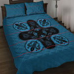 Bafokeng Rabbit Crown Palesa ea kharanium Quilt Bed Set Blue Seanamarena Basotho Blanket Inspired