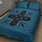Bafokeng Rabbit Crown Palesa ea kharanium Quilt Bed Set Blue Seanamarena Basotho Blanket Inspired