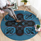Bafokeng Rabbit Crown Palesa ea kharanium Round Carpet Blue Seanamarena Basotho Blanket Inspired