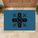 Bafokeng Rabbit Crown Palesa ea kharanium Rubber Doormat Blue Seanamarena Basotho Blanket Inspired