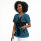 Bafokeng Rabbit Crown Palesa ea kharanium Scrub Top Blue Seanamarena Basotho Blanket Inspired