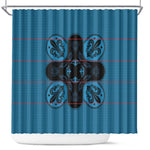 Bafokeng Rabbit Crown Palesa ea kharanium Shower Curtain Blue Seanamarena Basotho Blanket Inspired