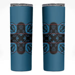 Bafokeng Rabbit Crown Palesa ea kharanium Skinny Tumbler Blue Seanamarena Basotho Blanket Inspired