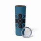 Bafokeng Rabbit Crown Palesa ea kharanium Skinny Tumbler Blue Seanamarena Basotho Blanket Inspired