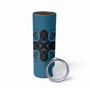 Bafokeng Rabbit Crown Palesa ea kharanium Skinny Tumbler Blue Seanamarena Basotho Blanket Inspired
