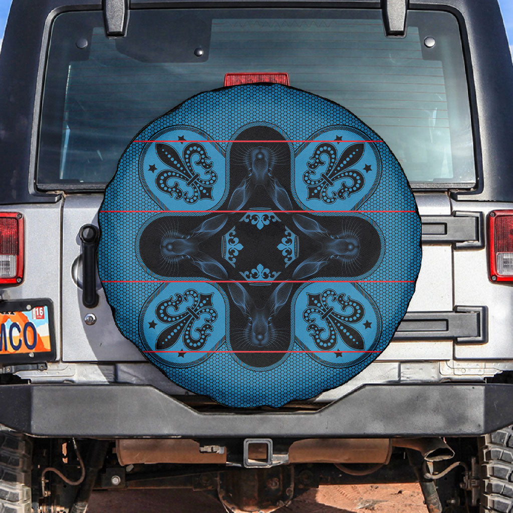 Bafokeng Rabbit Crown Palesa ea kharanium Spare Tire Cover Blue Seanamarena Basotho Blanket Inspired