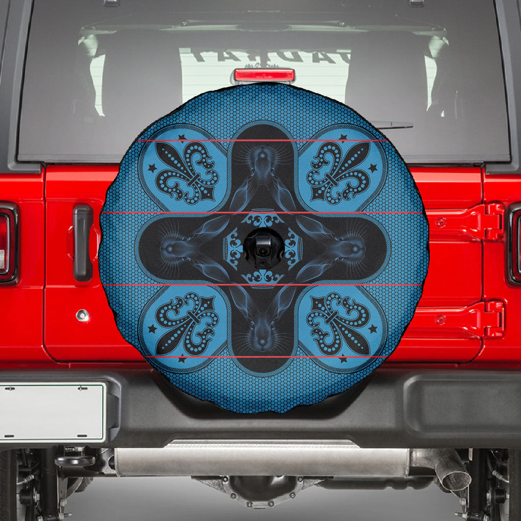 Bafokeng Rabbit Crown Palesa ea kharanium Spare Tire Cover Blue Seanamarena Basotho Blanket Inspired