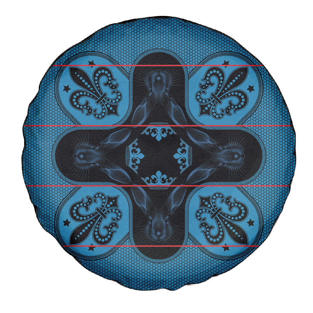 Bafokeng Rabbit Crown Palesa ea kharanium Spare Tire Cover Blue Seanamarena Basotho Blanket Inspired