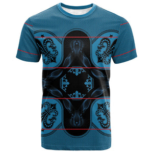 Bafokeng Rabbit Crown Palesa ea kharanium T shirt Blue Seanamarena Basotho Blanket Inspired
