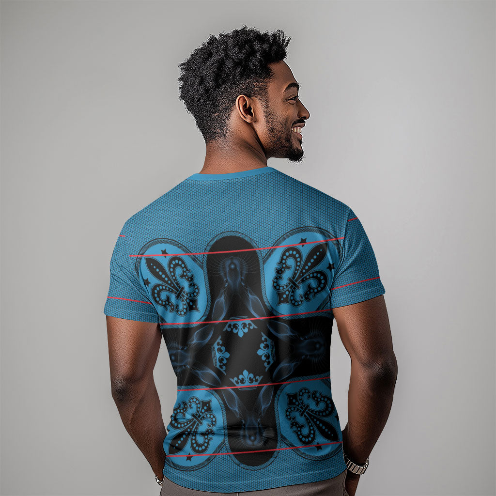 Bafokeng Rabbit Crown Palesa ea kharanium T shirt Blue Seanamarena Basotho Blanket Inspired