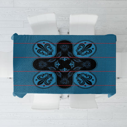 Bafokeng Rabbit Crown Palesa ea kharanium Tablecloth Blue Seanamarena Basotho Blanket Inspired