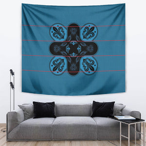 Bafokeng Rabbit Crown Palesa ea kharanium Tapestry Blue Seanamarena Basotho Blanket Inspired