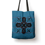 Bafokeng Rabbit Crown Palesa ea kharanium Tote Bag Blue Seanamarena Basotho Blanket Inspired