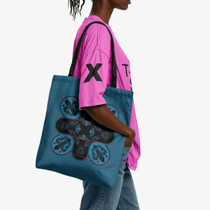Bafokeng Rabbit Crown Palesa ea kharanium Tote Bag Blue Seanamarena Basotho Blanket Inspired