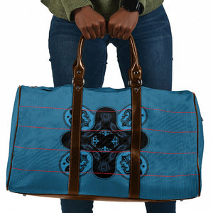 Bafokeng Rabbit Crown Palesa ea kharanium Travel Bag Blue Seanamarena Basotho Blanket Inspired