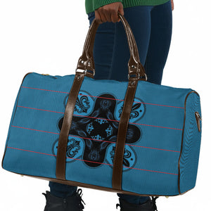 Bafokeng Rabbit Crown Palesa ea kharanium Travel Bag Blue Seanamarena Basotho Blanket Inspired