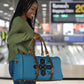 Bafokeng Rabbit Crown Palesa ea kharanium Travel Bag Blue Seanamarena Basotho Blanket Inspired