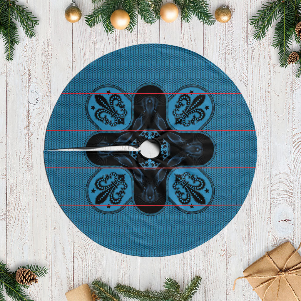 Bafokeng Rabbit Crown Palesa ea kharanium Tree Skirt Blue Seanamarena Basotho Blanket Inspired