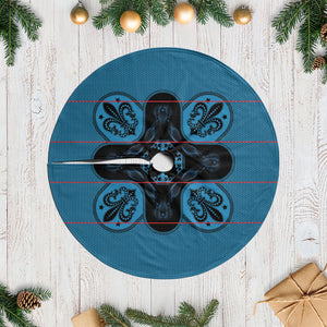 Bafokeng Rabbit Crown Palesa ea kharanium Tree Skirt Blue Seanamarena Basotho Blanket Inspired