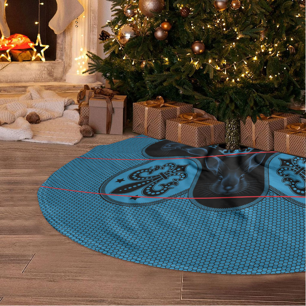 Bafokeng Rabbit Crown Palesa ea kharanium Tree Skirt Blue Seanamarena Basotho Blanket Inspired