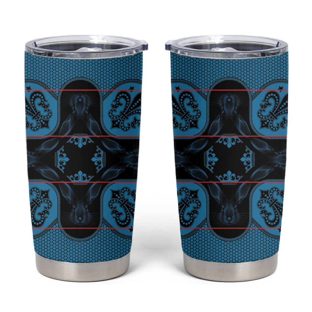 Bafokeng Rabbit Crown Palesa ea kharanium Tumbler Cup Blue Seanamarena Basotho Blanket Inspired