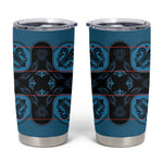 Bafokeng Rabbit Crown Palesa ea kharanium Tumbler Cup Blue Seanamarena Basotho Blanket Inspired