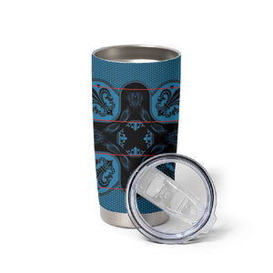 Bafokeng Rabbit Crown Palesa ea kharanium Tumbler Cup Blue Seanamarena Basotho Blanket Inspired