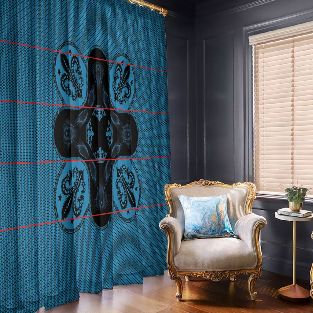 Bafokeng Rabbit Crown Palesa ea kharanium Window Curtain Blue Seanamarena Basotho Blanket Inspired