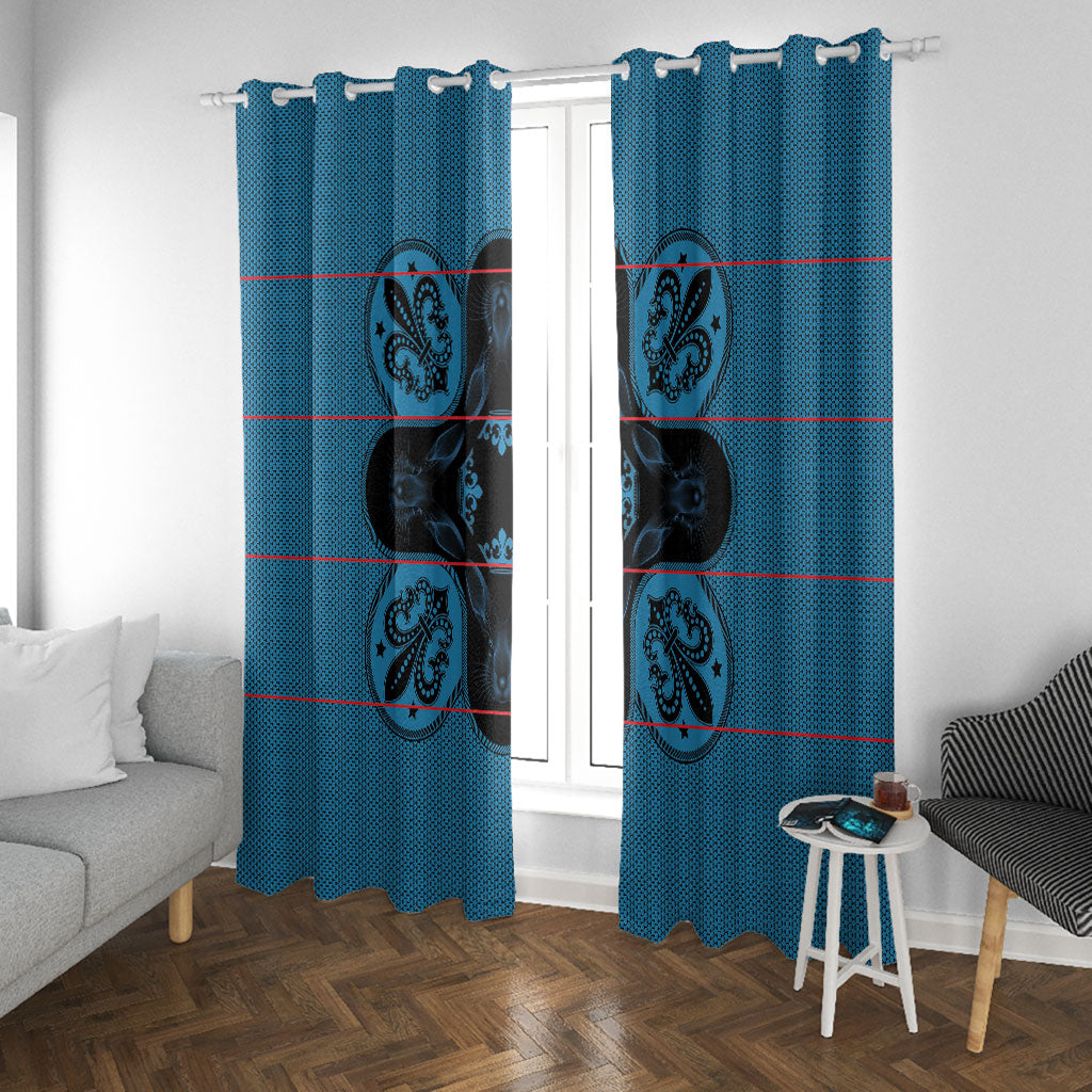 Bafokeng Rabbit Crown Palesa ea kharanium Window Curtain Blue Seanamarena Basotho Blanket Inspired