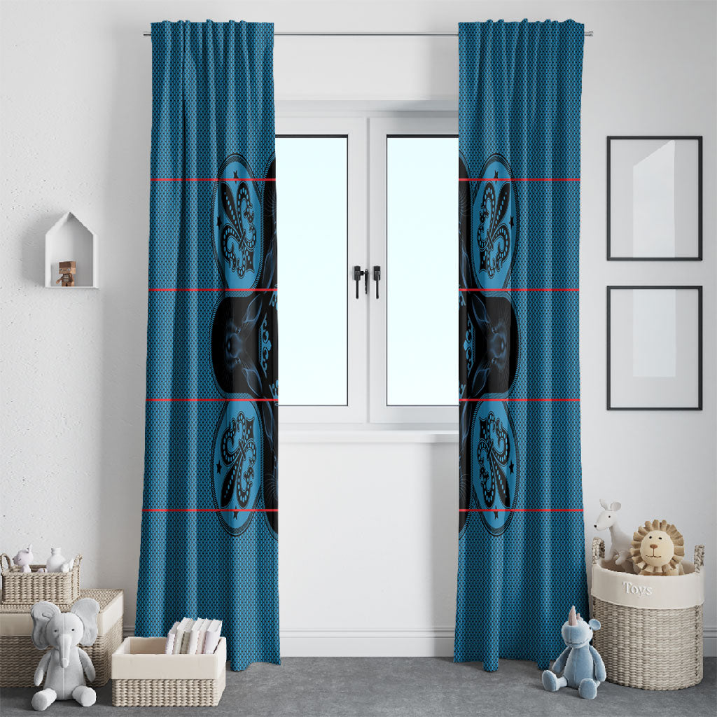Bafokeng Rabbit Crown Palesa ea kharanium Window Curtain Blue Seanamarena Basotho Blanket Inspired