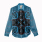 Bafokeng Rabbit Crown Palesa ea kharanium Women Casual Shirt Blue Seanamarena Basotho Blanket Inspired