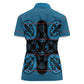 Bafokeng Rabbit Crown Palesa ea kharanium Women Polo Shirt Blue Seanamarena Basotho Blanket Inspired