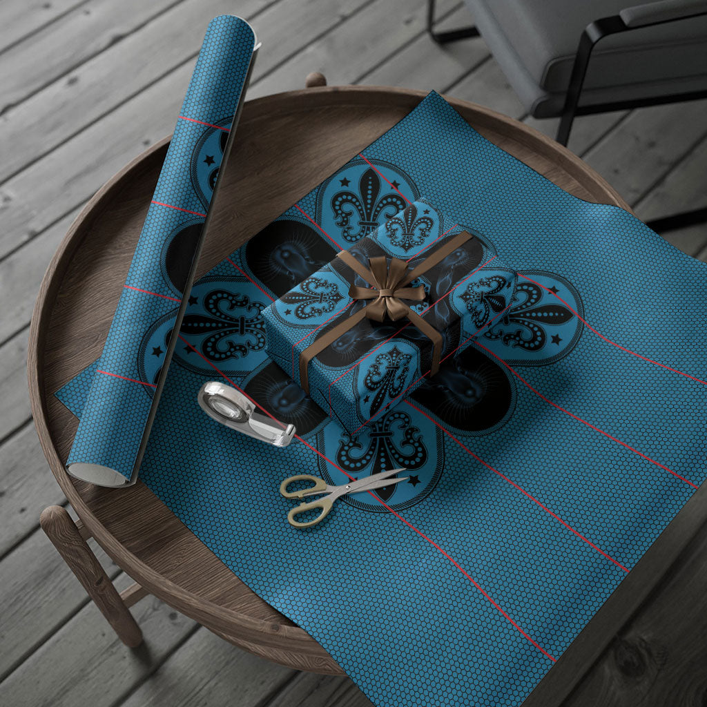 Bafokeng Rabbit Crown Palesa ea kharanium Wrapping Paper Blue Seanamarena Basotho Blanket Inspired