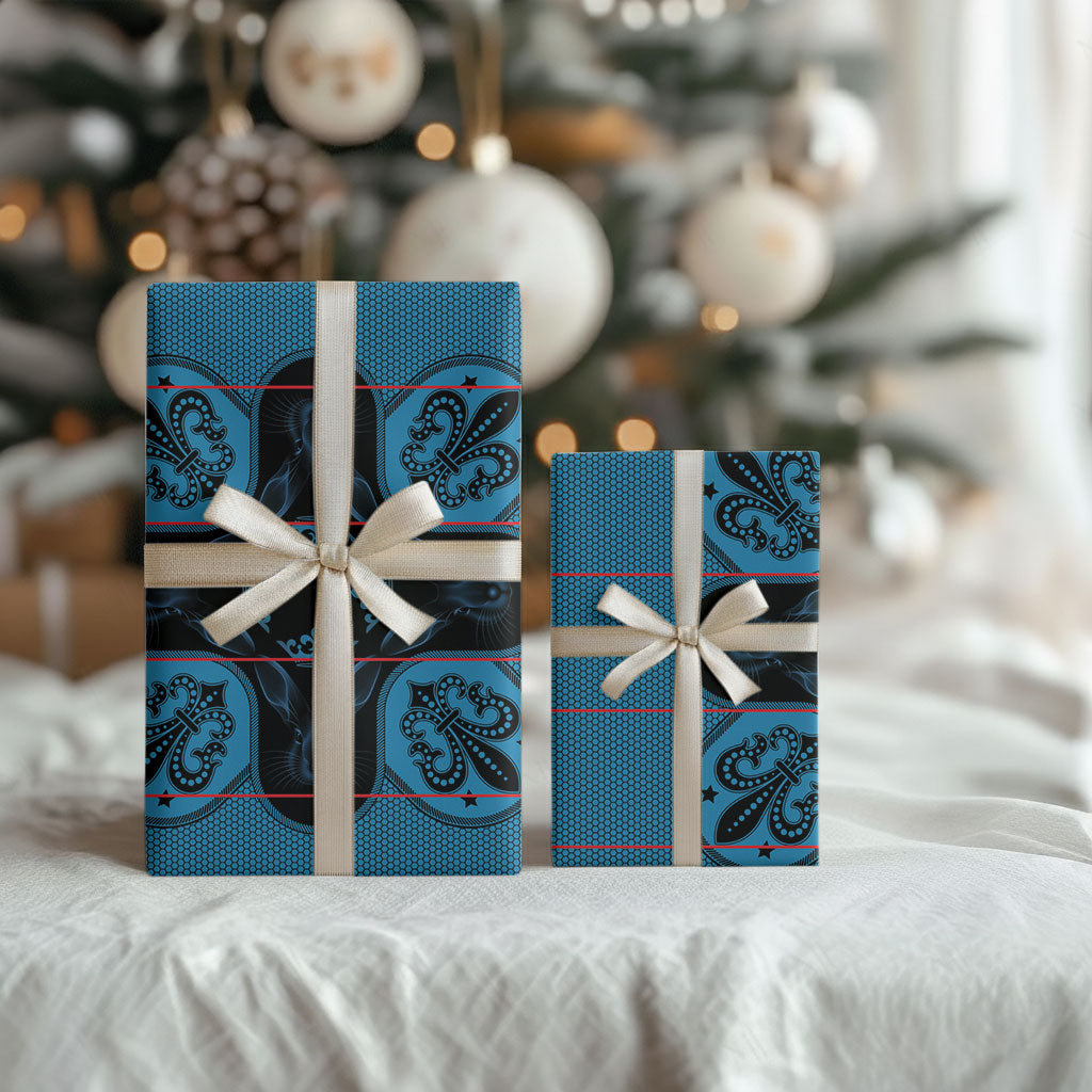 Bafokeng Rabbit Crown Palesa ea kharanium Wrapping Paper Blue Seanamarena Basotho Blanket Inspired