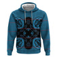 Bafokeng Rabbit Crown Palesa ea kharanium Zip Hoodie Blue Seanamarena Basotho Blanket Inspired